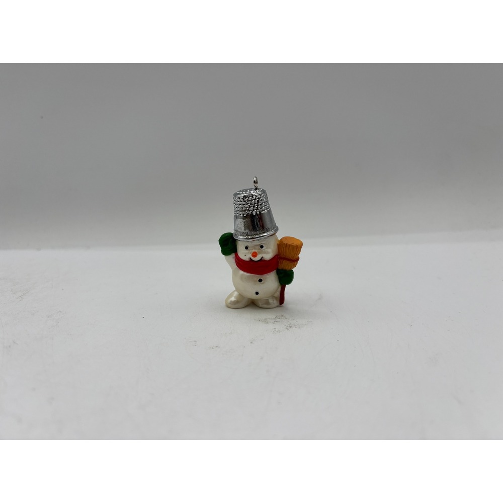 Hallmark Keepsake Ornament 1988 Vintage Thimble Snowman 11th in Thimble Series